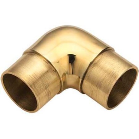 LAVI INDUSTRIES Lavi Industries, Flush Elbow Fitting, for 2" Tubing, Polished Brass 00-732/2